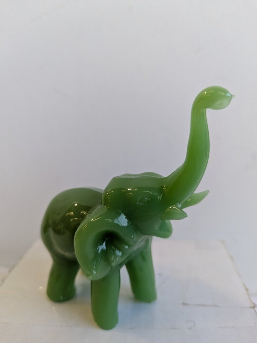 Green Jadeite Elephant Figurine